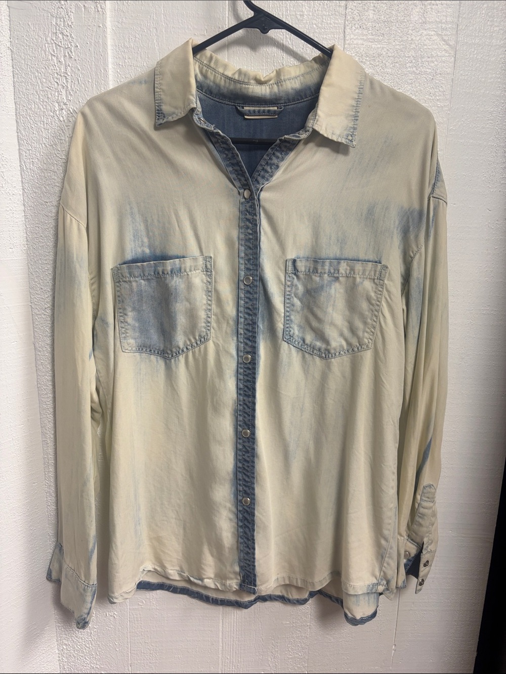 Light Blue Washed Button-Up Shirt